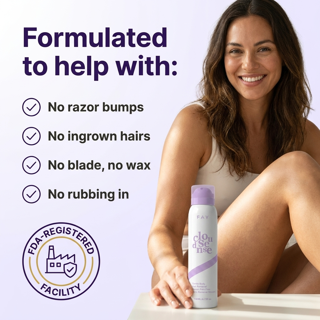 FAY - Silky Smooth Skin in 10 Minutes, Pain-Free Mousse