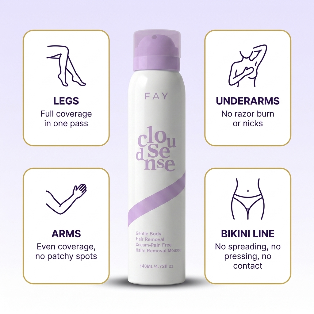 FAY - Silky Smooth Skin in 10 Minutes, Pain-Free Mousse