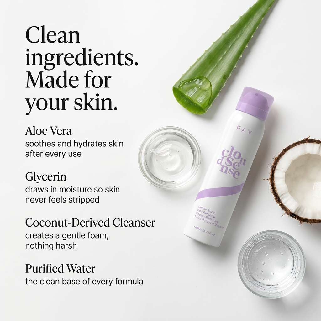 FAY - Silky Smooth Skin in 10 Minutes, Pain-Free Mousse